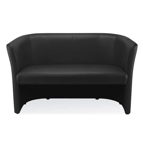 Elegant Club Sofa i Sort Skindimitation til Stuen