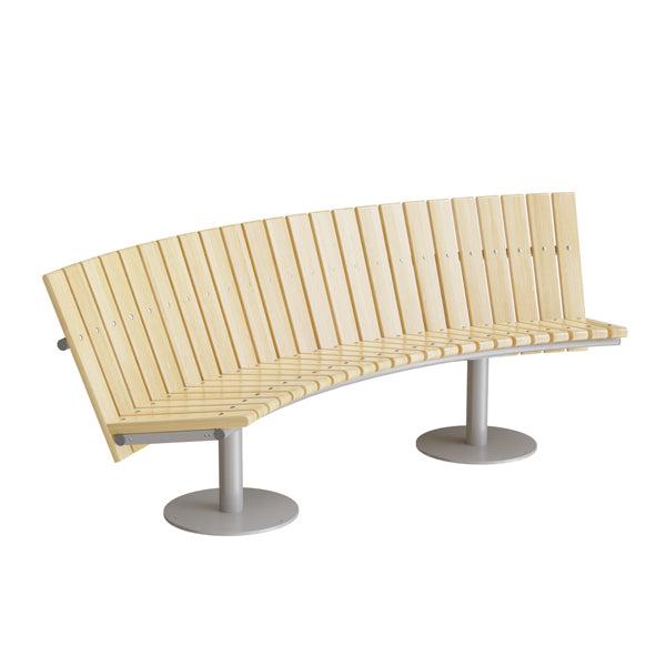 Cirkum Buet Lav Sofa med Stålunderstel - Elegant Grå Design