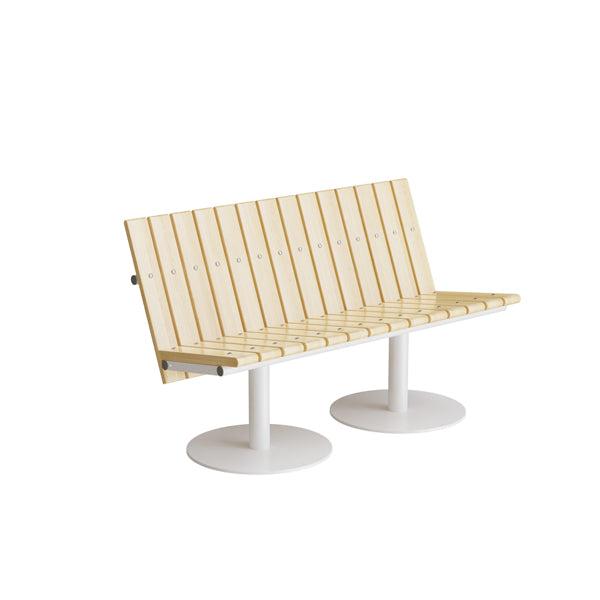 Hvid Cirkum Lav Sofa med Stålunderstel - Indendørs Brug