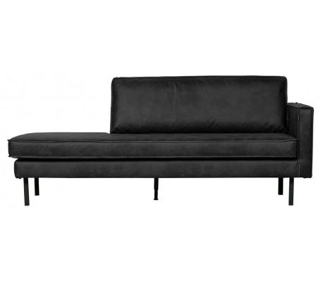 Moderne Sort Rodeo Daybed Sofa i Vintage Læder