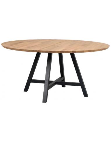 Rowico Carradale Rundt Spisebord i Metal og Egetræ Ø150 cm