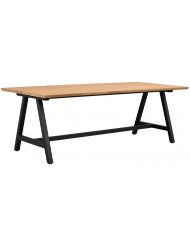 Rowico Carradale Spisebord i Metal og Egetræ - Sort 220x100