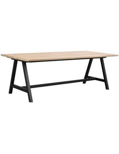 Moderne Carradale Spisebord i Hvid Egetræ og Metal