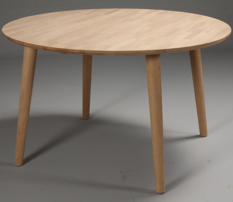 Lumber Rundt Spisebord 110 cm med Tillægsplader i Eg