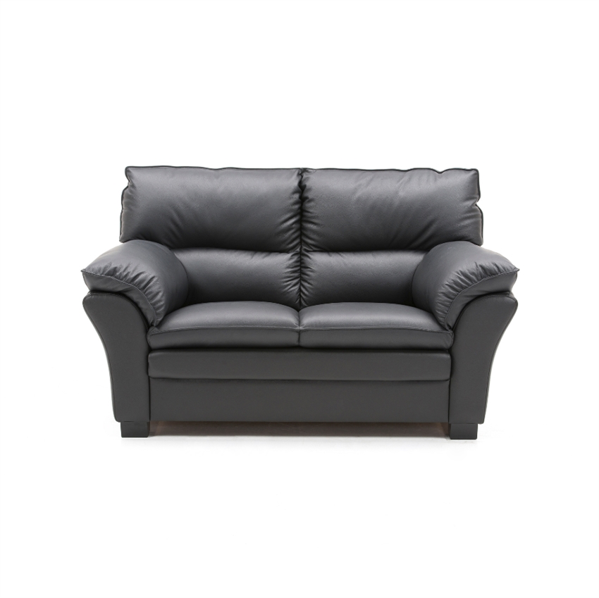 Palma 3-personers sofa i sort semi-spalt læder - Stilfuld komfort