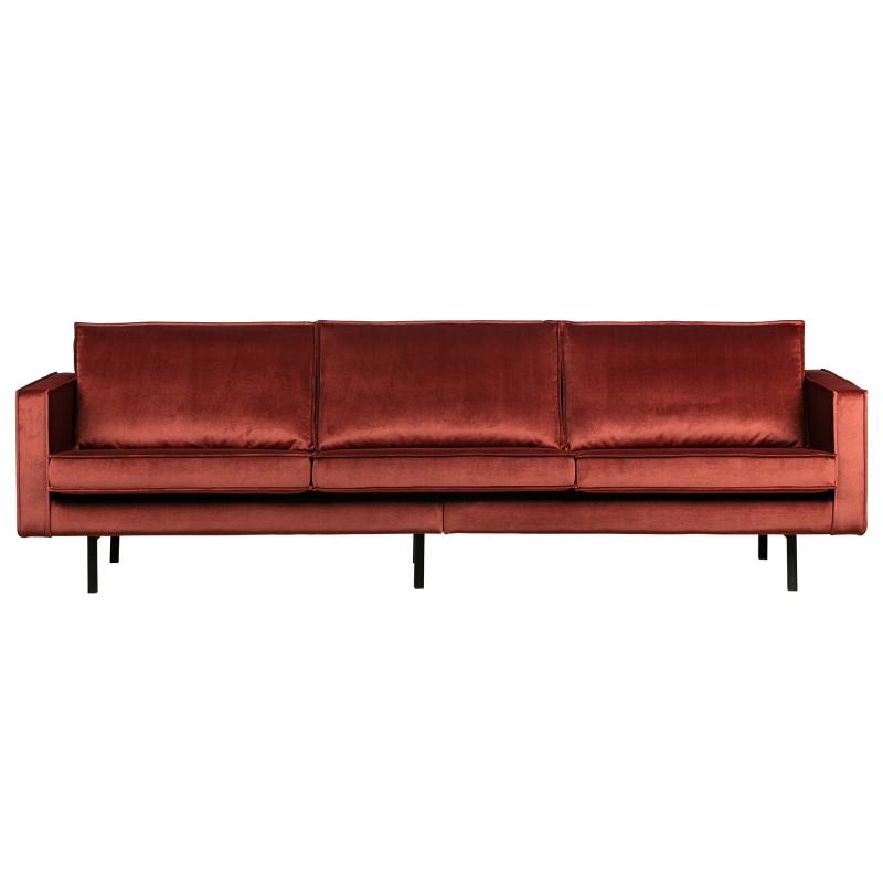 Brun Rodeo Pers Velour Sofa i Chestnut fra BePureHome
