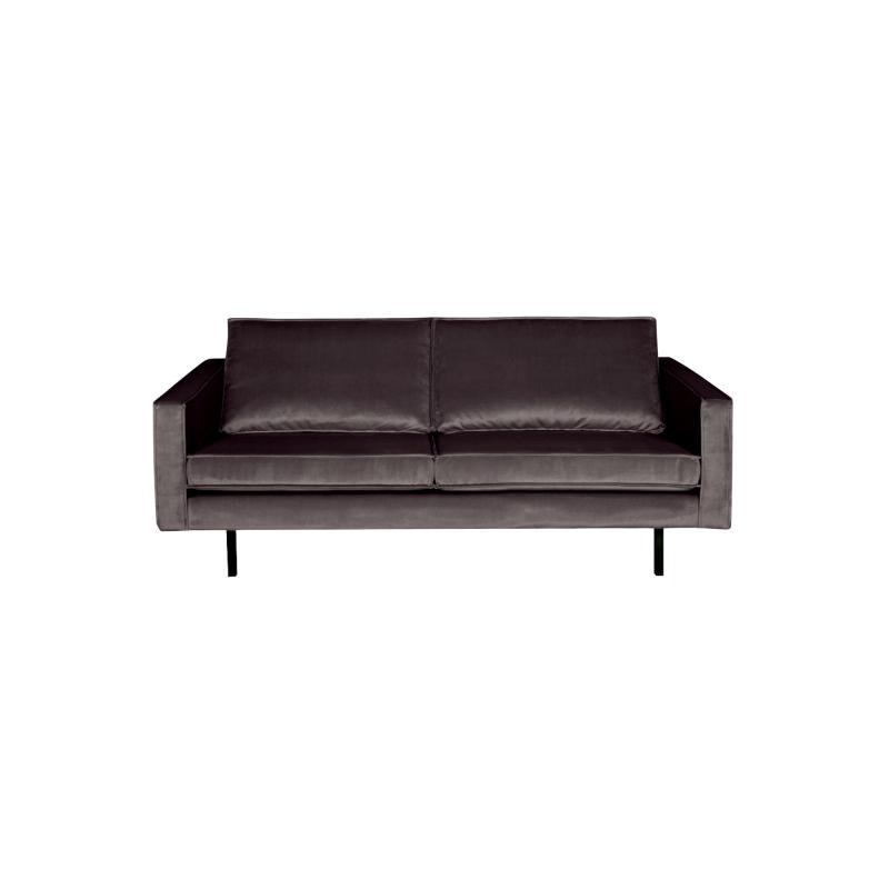 Grå Rodeo Pers Velour Sofa i Anthracite fra BePureHome