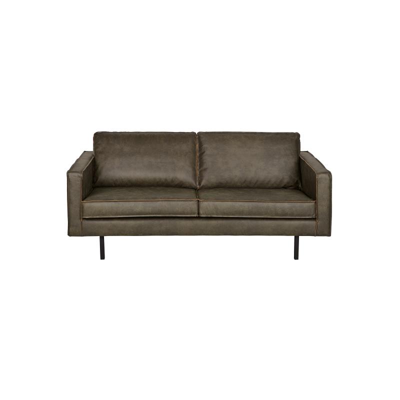 Grøn Rodeo 3-personers Sofa i Army Økolæder - BePureHome