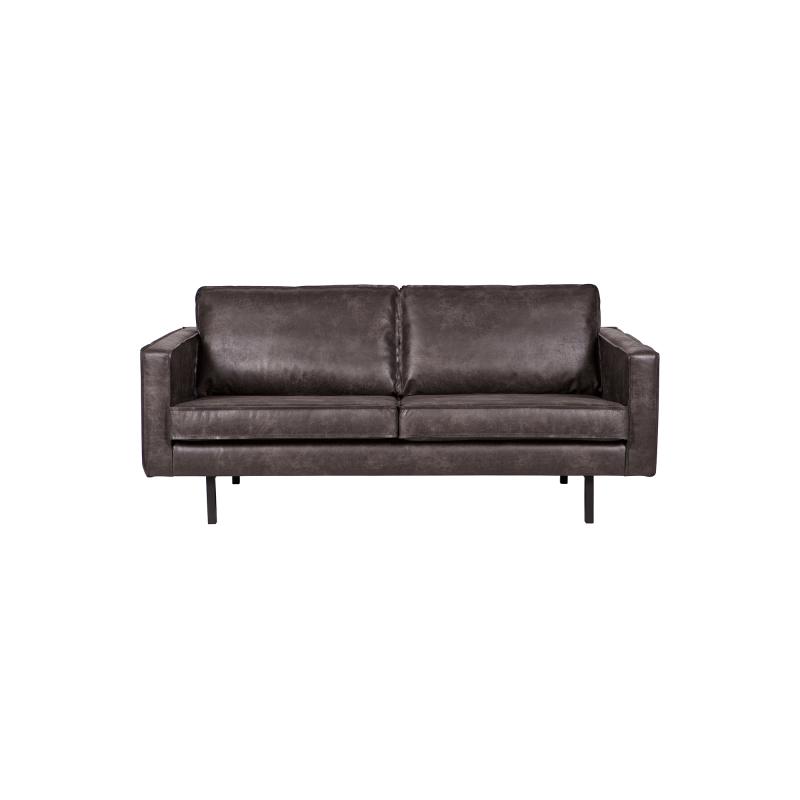 Sort Rodeo 3-personers Sofa i Økolæder - BePureHome