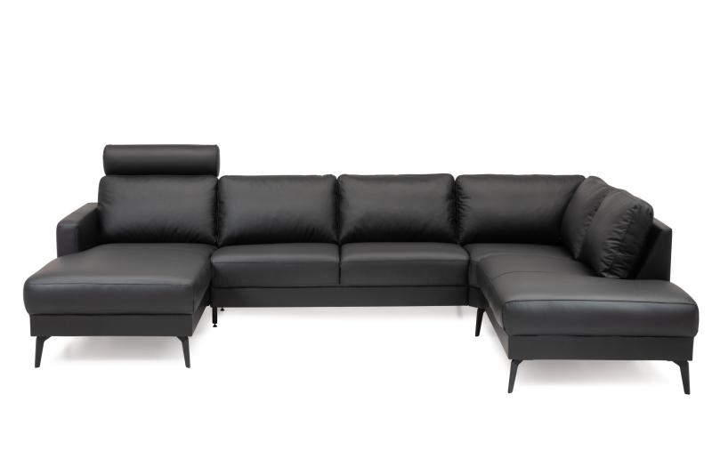 Napoli U-sofa i Læder fra Hjort Knudsen - Stil og Komfort