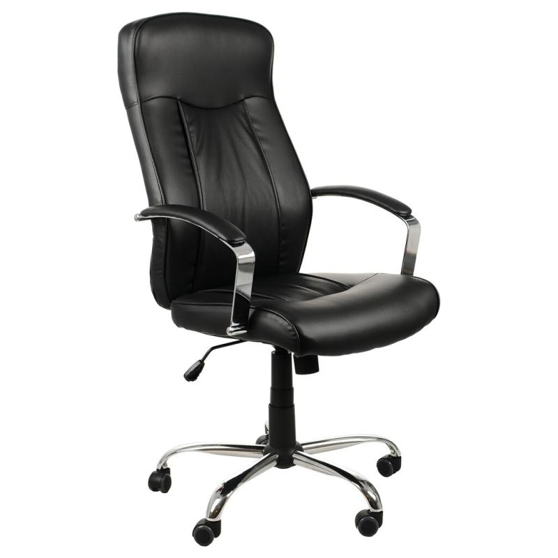 Ergonomisk Sort Drejelig Lænestol - Komfort og Stabilitet