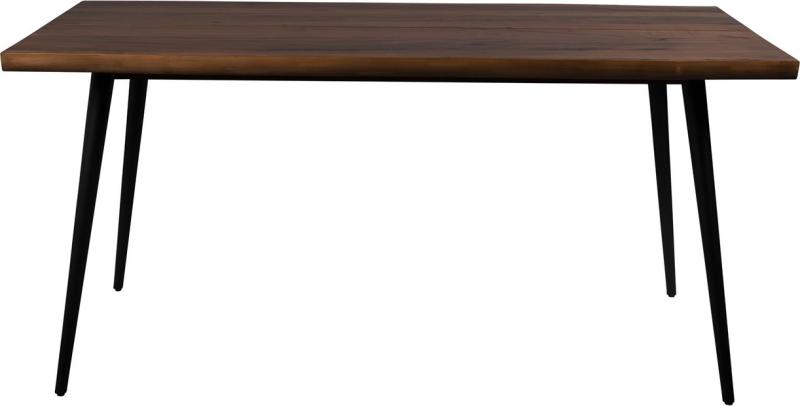 Elegant Sort Alagon Spisebord med Valnødfiner Bordplade