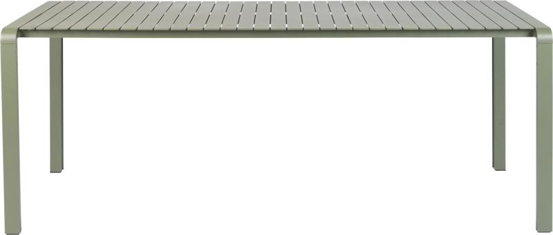 Lysgrå Udendørs Vondel Spisebord i Aluminium - 214x96 cm