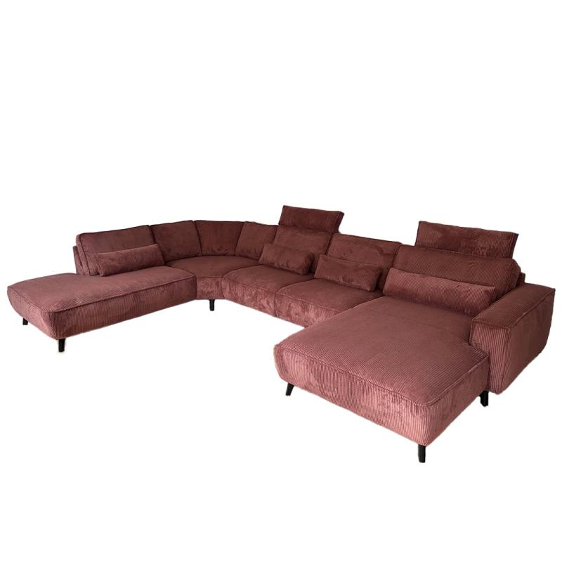 Stort Ribcord U-sofa fra Hjort Knudsen - Komfortabel Afslapning