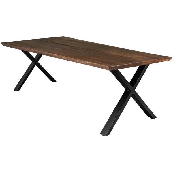Moderne Firenze Spisebord med Krydsben - 240x95 cm, Sort