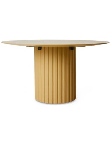 Rundt Sunkaitræ Mdf Ø140 Halmgul Hk Living Spisebord