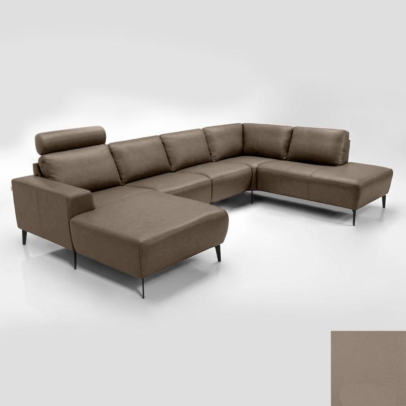 Napoli Sofa i Khaki - Eksklusiv Semianilin Læder