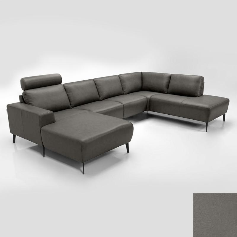 Napoli Sofa i Lys Grå Semianilin Læder – Eksklusiv Design