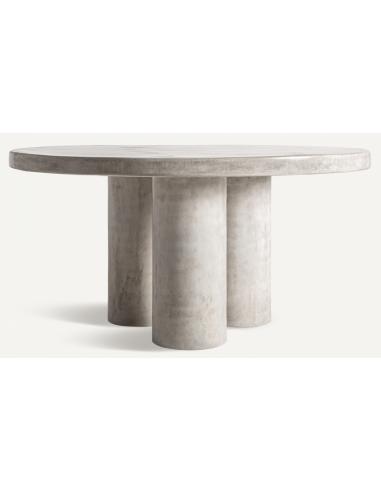 Vytina Rundt Spisebord i Beton - Betongrå Design