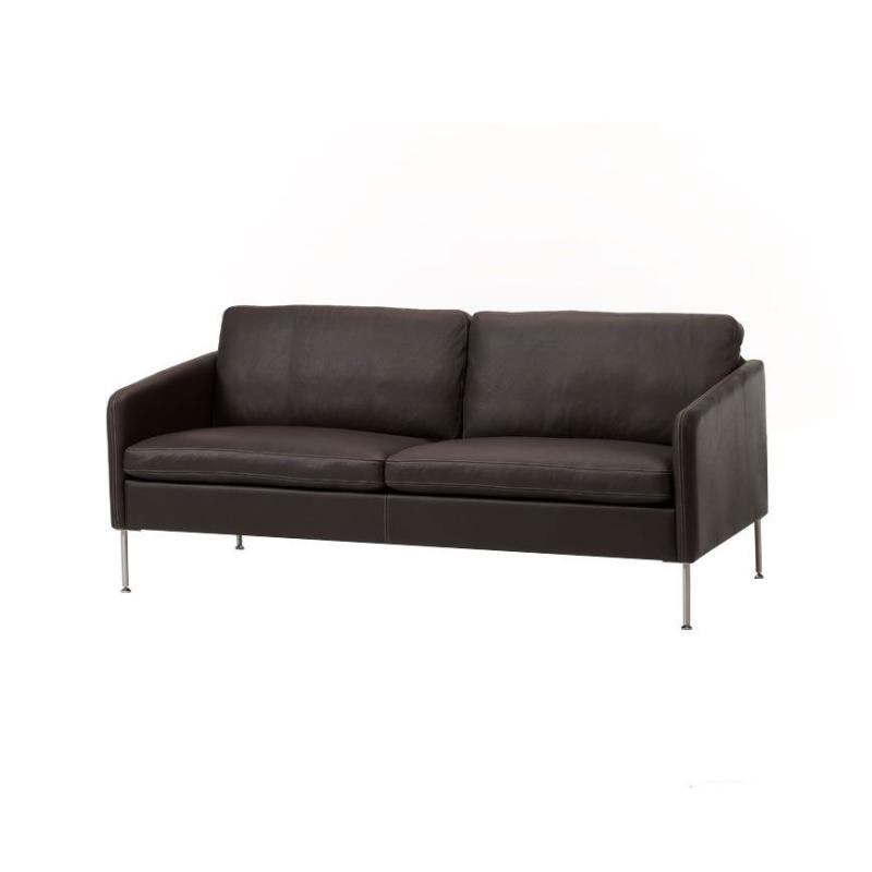 Skarp 5-personers Sofa i Sort Læder fra Mogens Hansen