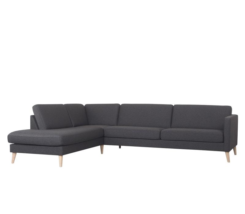 Golf Sofa med Open End - Antracit - Fantastisk Komfort!