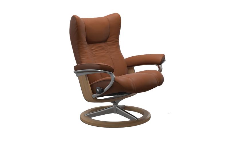 Brun Wing Med Signature Stel Stressless Lænestol