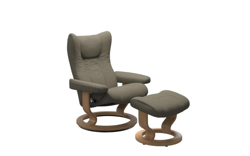 Grøn Wing Fodskammel Med Classic Stel Stressless Lænestol