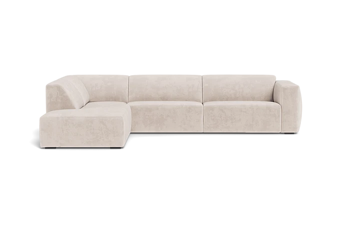 Beige Gardenia Sofa med Åben Ende til Stuen eller Terrassen