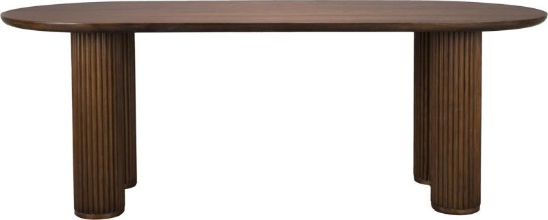 Mørk Natur Dean Ovalt Spisebord i Massivt Egetræ 220 cm