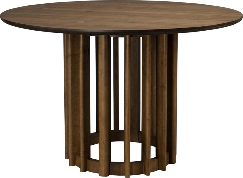 Elegant Mørkt Natur Barlet Rundt Spisebord Ø120 fra Dutchbone
