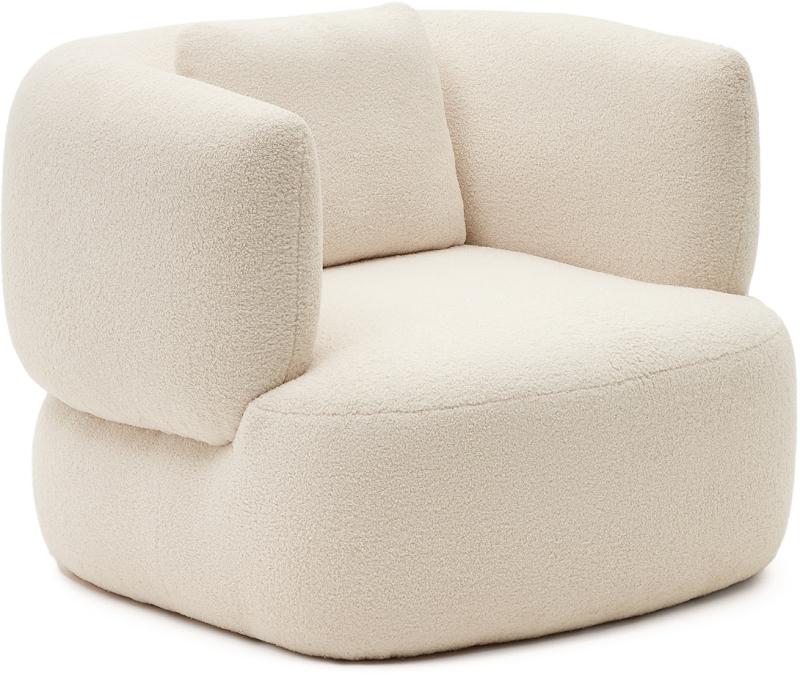 Elegant Hvid Martina Lænestol i Genanvendt Polyester