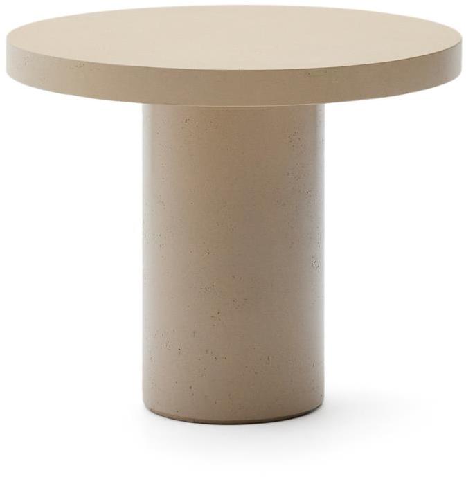 Beige Rundt Udendørs Spisebord i Cementfiber - Kave Home