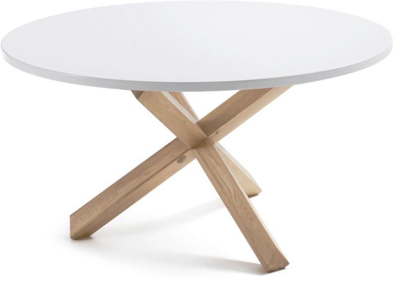 Rundt Hvidt Spisebord Lotus Ø135 - Elegant Design til Hjemmet