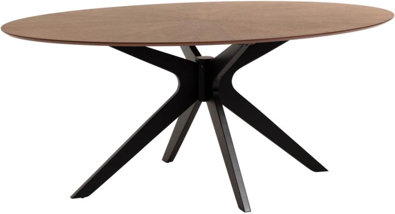 Natur/Sort Naanim Valnøddetræ Bordplade Med Sorte Ben L180 B110 Kave Home Spisebord - 8433840568058