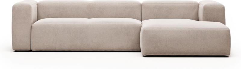 Beige Højrevendt Chaiselong Sofa - Stilfuld og Komfortabel