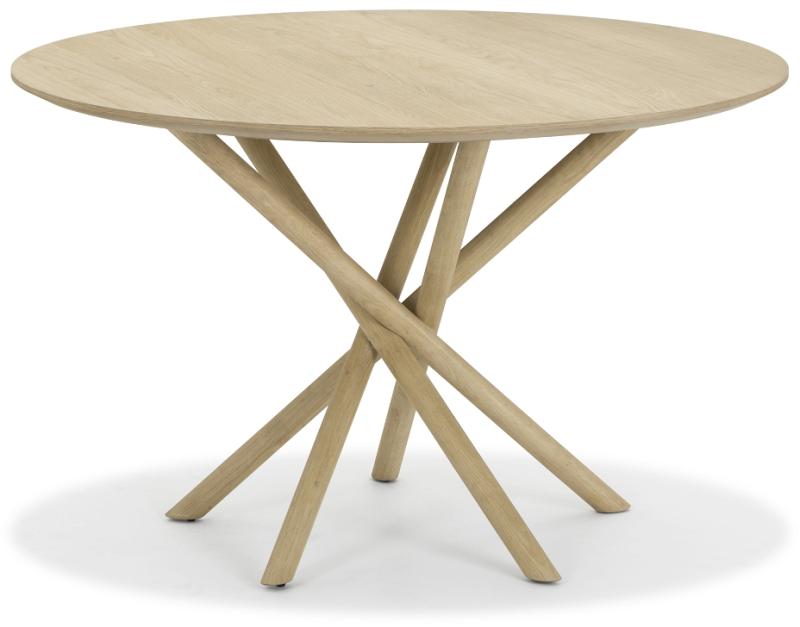 Eksklusivt Rundt Spisebord i Natur Egetræ - Hasseris Design