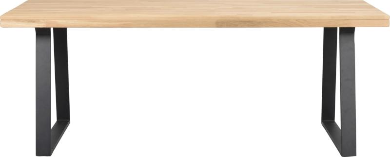 Elegant Sort Brooklyn Spisebord med Trapezben - 170x95 cm