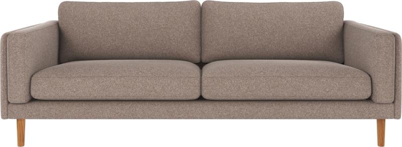 Braden 3-personers Sofa i Beige med Egetræsben - Tilbud!