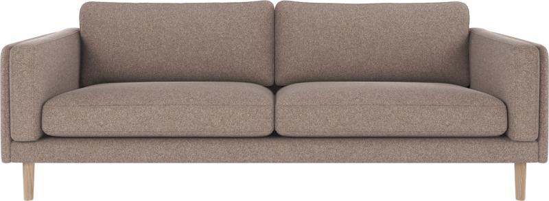Beige Hvidvasket 3-Personers Sofa – Skandinavisk Stil