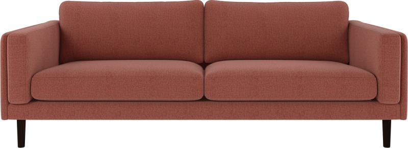 Braden 3-personers sofa i rødbrun – Skandinavisk design