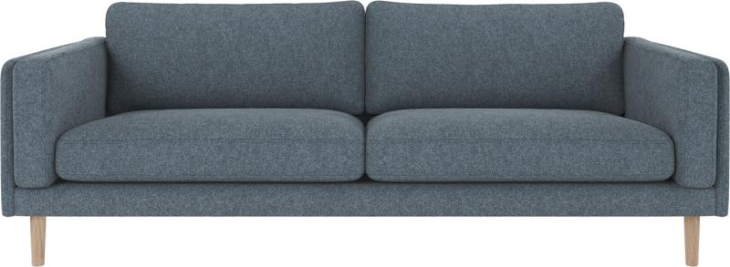 Skandinavisk 3-personers sofa i hvid og blå - Stil og komfort