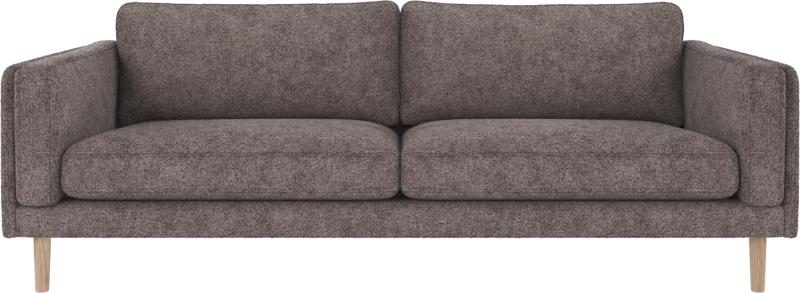 Mørkegrå 3-personers sofa med hvidvaskede ben - tilbud!