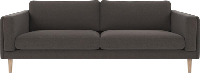 Hvid Personers Braden 216 Mørkegrå Rita Polyester Med Slidstærkt Stof Vaskede Egetræsben Rowico Sofa - 7340126587744