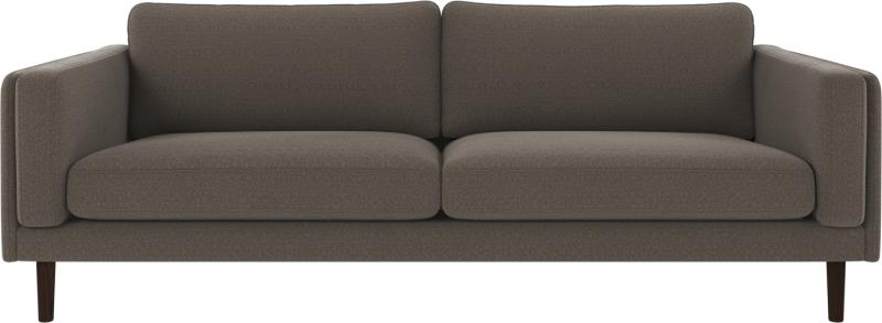 Mellem Gråbrun Personers Braden Mellemgråbrun Rita Polyester Med Lakerede Egetræsben Rowico Sofa - 7340126587836