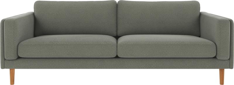 Elegant Grøn 3-personers Sofa med Egetræsben - Rowico