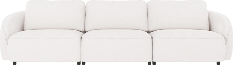 Hvid rund 4-personers sofa til stuen – perfekt komfort!