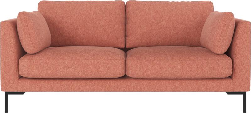 Corwin Brenda 2-personers Sofa i Rød med Sorte Metalben