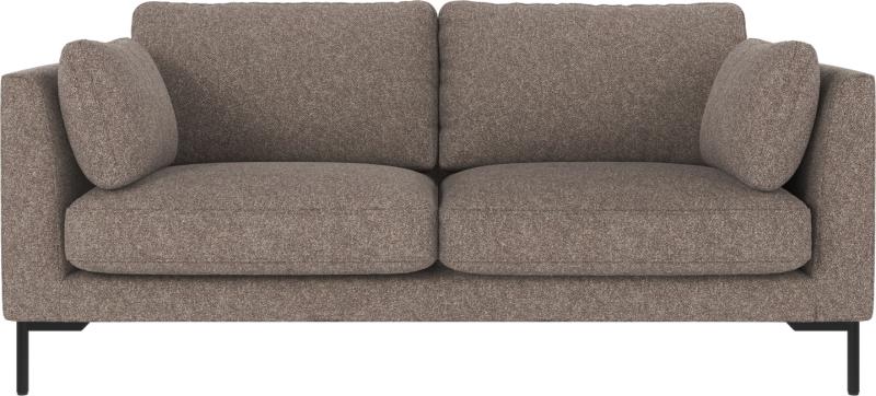 Mørk Beige 2-personers Sofa med Sorte Metalben - Rowico