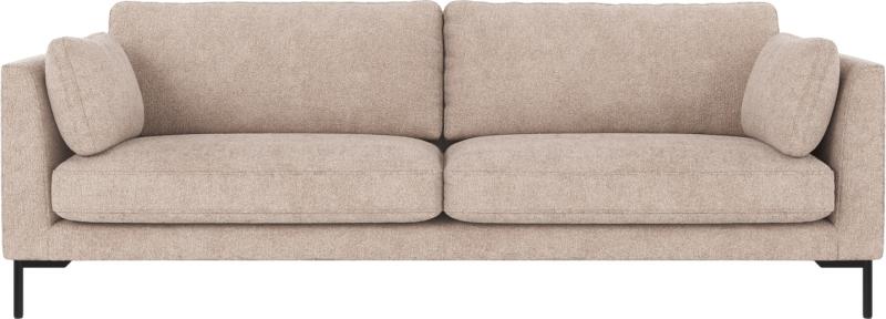 Corwin 3-personers sofa i lysebeige med sorte ben