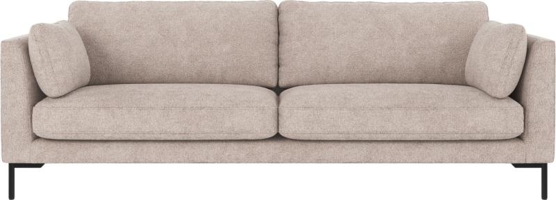 Corwin 3-personers sofa i lysegrå med sorte ben - Stilfuld komfort